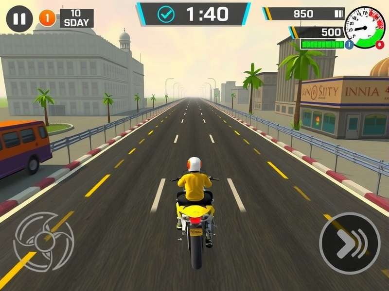 Goa Zoom Zoom gameplay screenshot showing Indian city racing